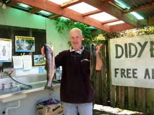 Denis with usual morning catch