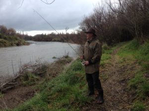 Laurie Busch from West Auckland sizing up the conditions below Reids Pool